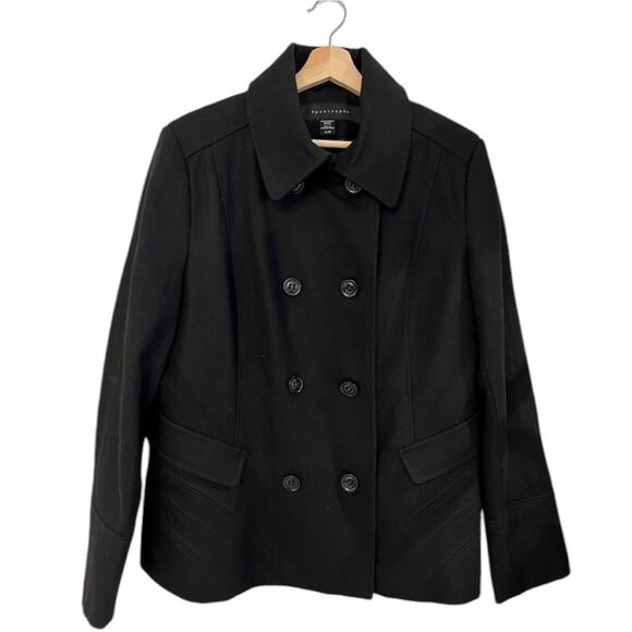 NWOT APOSTROPHE Black Recycled Wool Blend Jacket Women’s Size XL - Picture 1 of 16